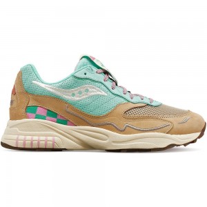 Saucony 3D Grid Hurricane Earth Citizen Turkuaz Gri | REPCNZ387