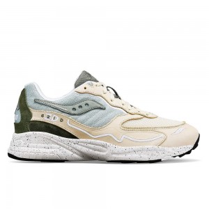 Saucony 3D Grid Hurricane Premium Bej Rengi Yeşil | FTYINH821