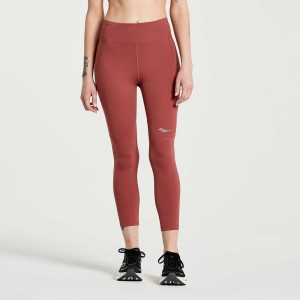 Saucony Fortify Crop Tight Apple Butter | TOZSIJ350