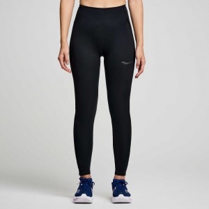 Saucony Fortify Viz Tight Siyah | LPDRQN149