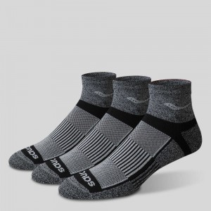 Saucony Inferno Quarter 3-Pack Socks Siyah Beyaz | TDARLI691