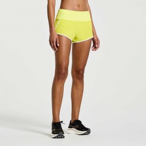 Saucony Outpace 2.5" Split Short Citron | HTLJKA786