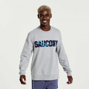 Saucony Rested Crewneck Açık Gri | RDJAPY273