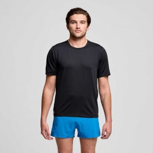 Saucony Stopwatch Short Sleeve Siyah | XJFVCB938