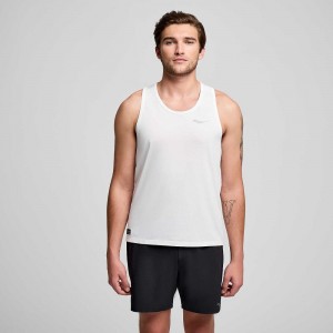 Saucony Stopwatch Singlet Beyaz | DXMZSL329