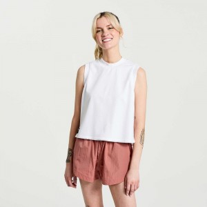 Saucony Unwind Sleeveless Beyaz | RZMWNX648