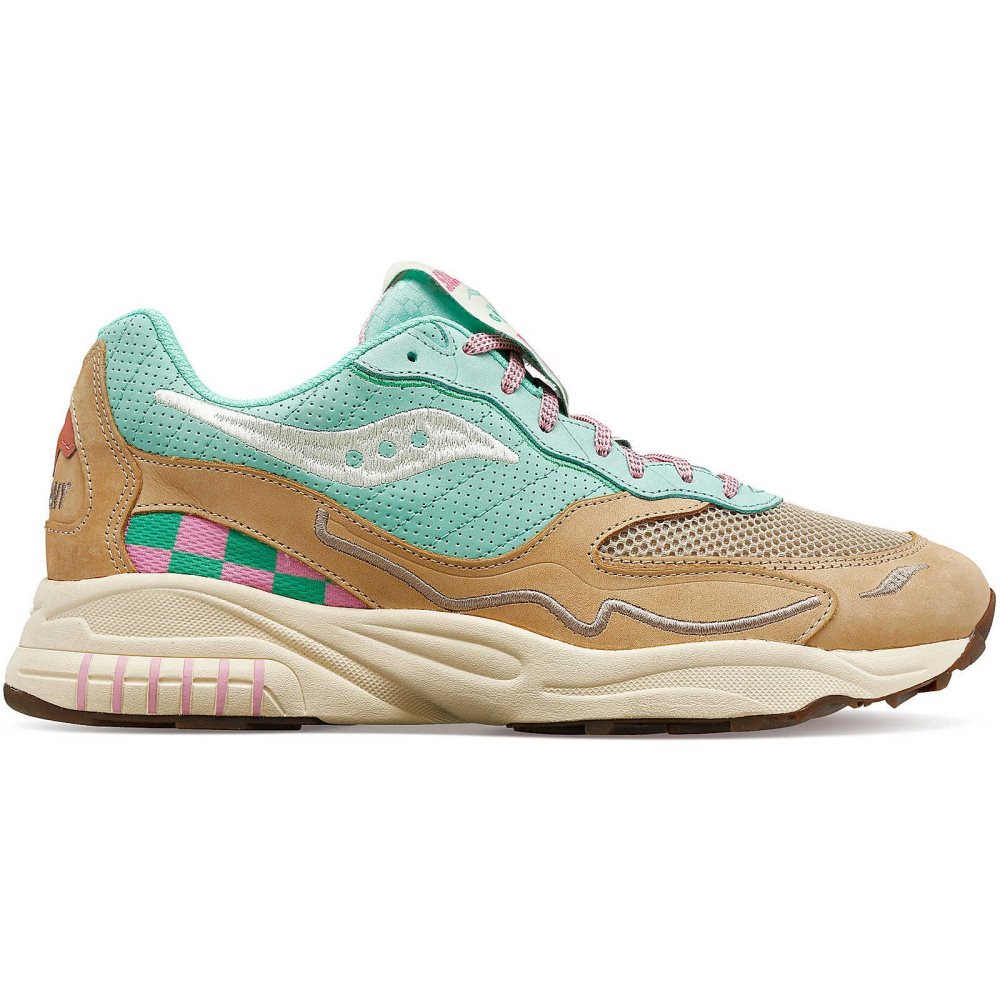 Saucony 3D Grid Hurricane Earth Citizen Turkuaz Gri | REPCNZ387