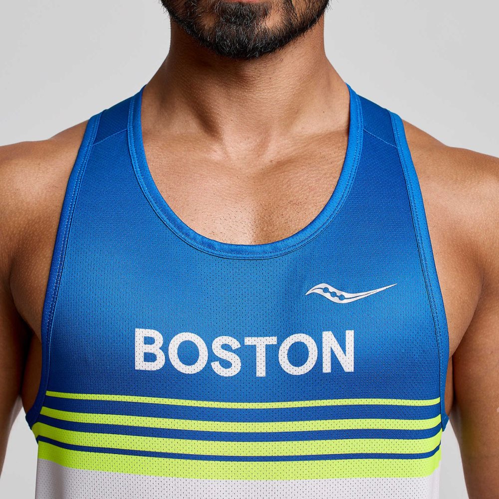 Saucony Boston Stopwatch Graphic Singlet Boston 2024 | ZQXACO237