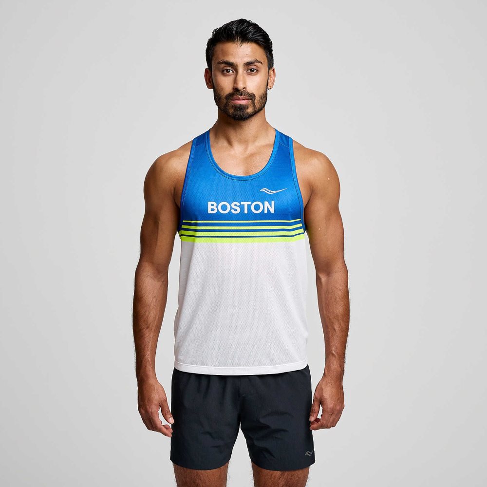 Saucony Boston Stopwatch Graphic Singlet Boston 2024 | ZQXACO237