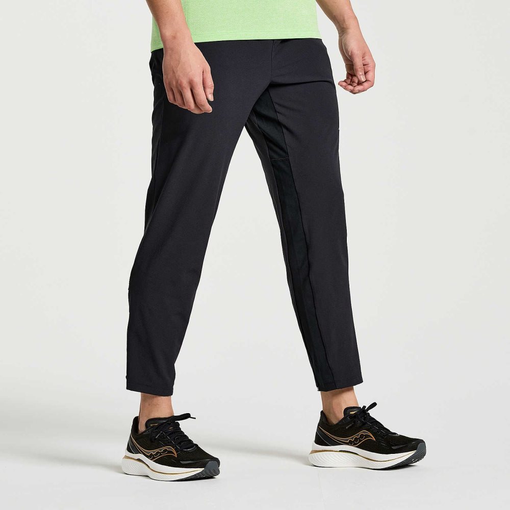 Saucony Boston Woven Pant Siyah | IUEVJF016