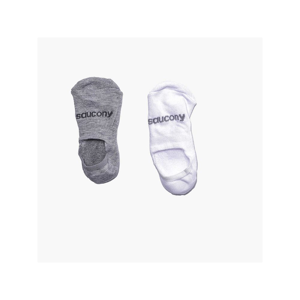 Saucony Cushioned Invisible Liner 8-Pack Beyaz Gri | UWRKFD593