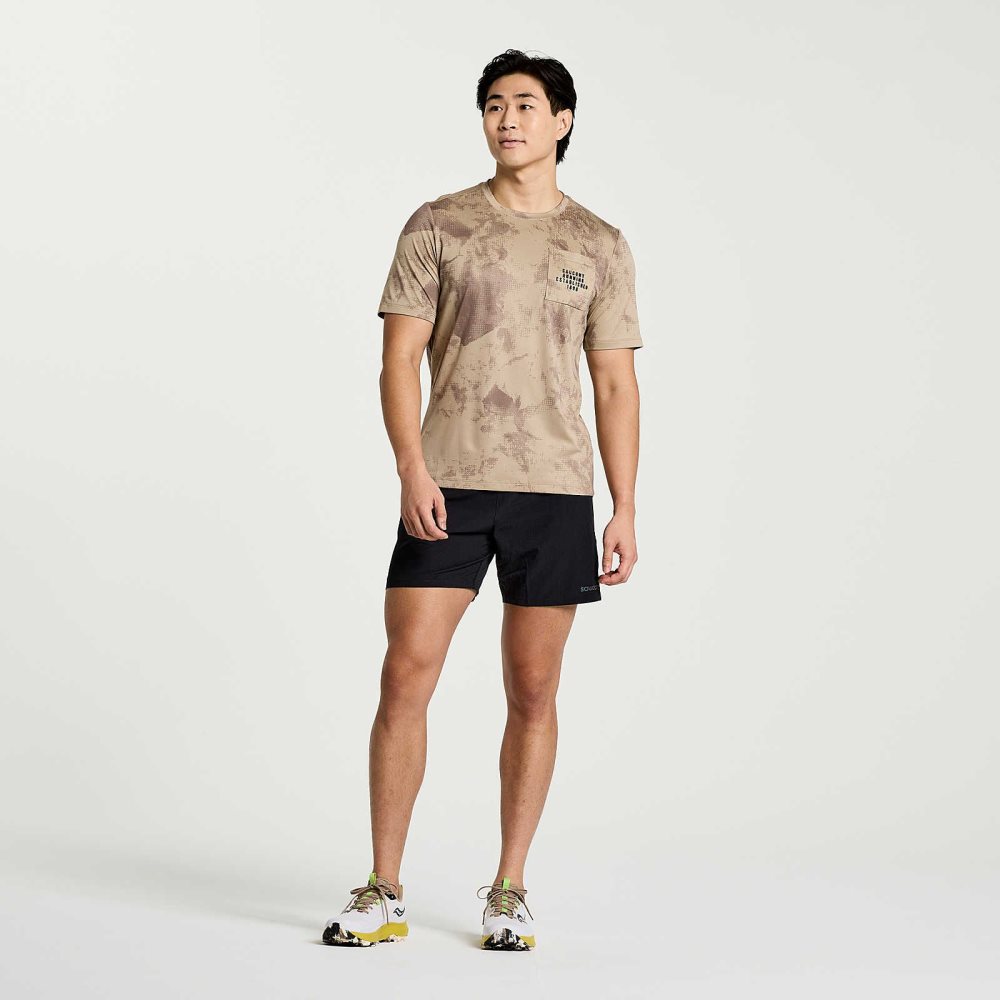 Saucony Explorer Short Sleeve Mavi Gri | UOCQNB869