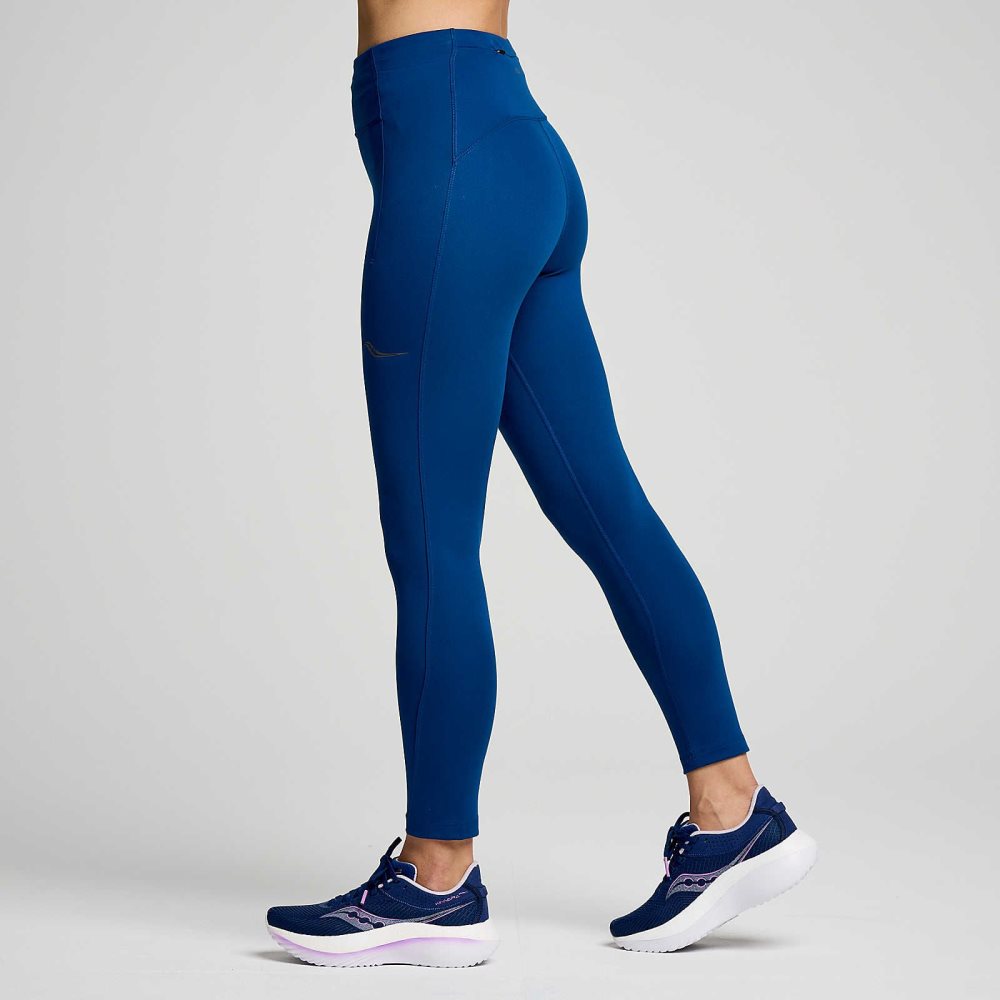 Saucony Fortify Crop Tight Indigo | FXATEK510