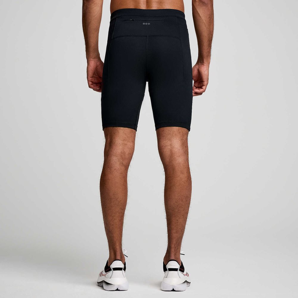 Saucony Fortify Lined Half Tight Siyah | ASTPJB701