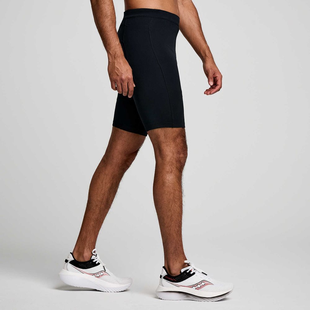 Saucony Fortify Lined Half Tight Siyah | ASTPJB701