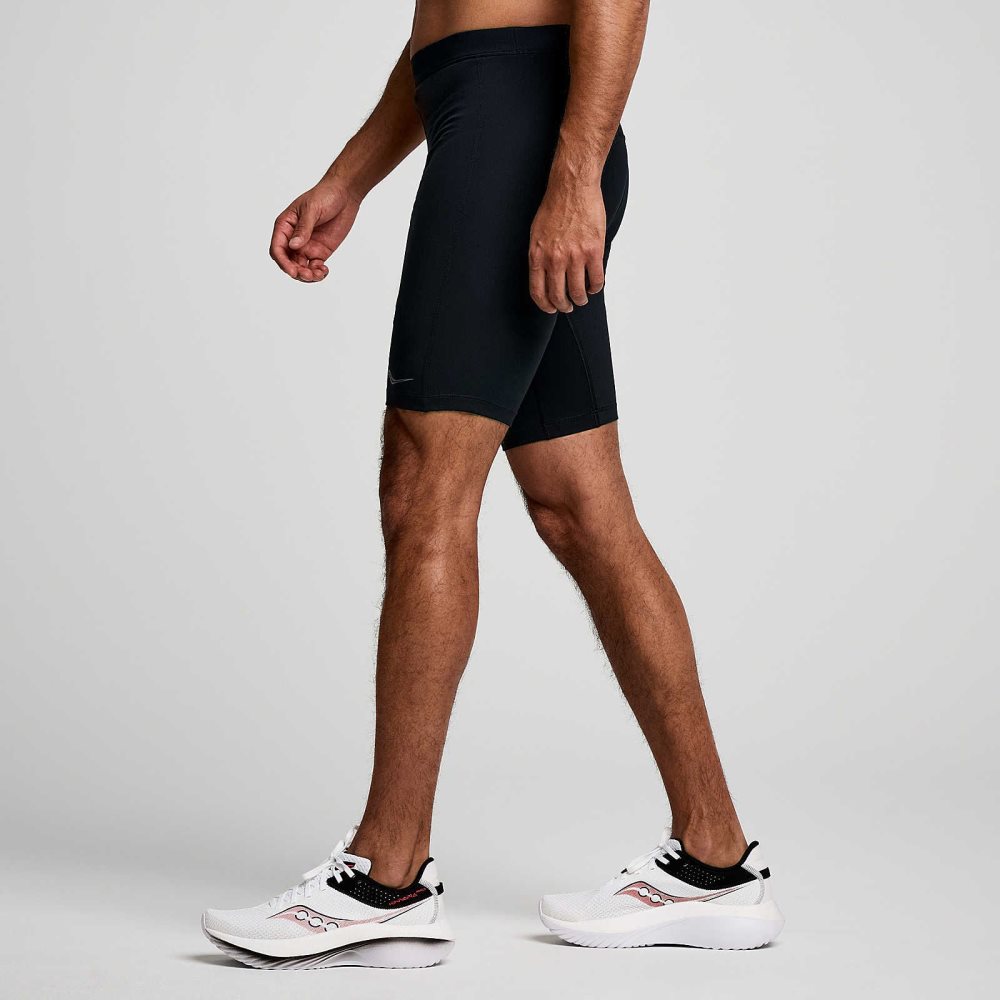 Saucony Fortify Lined Half Tight Siyah | ASTPJB701