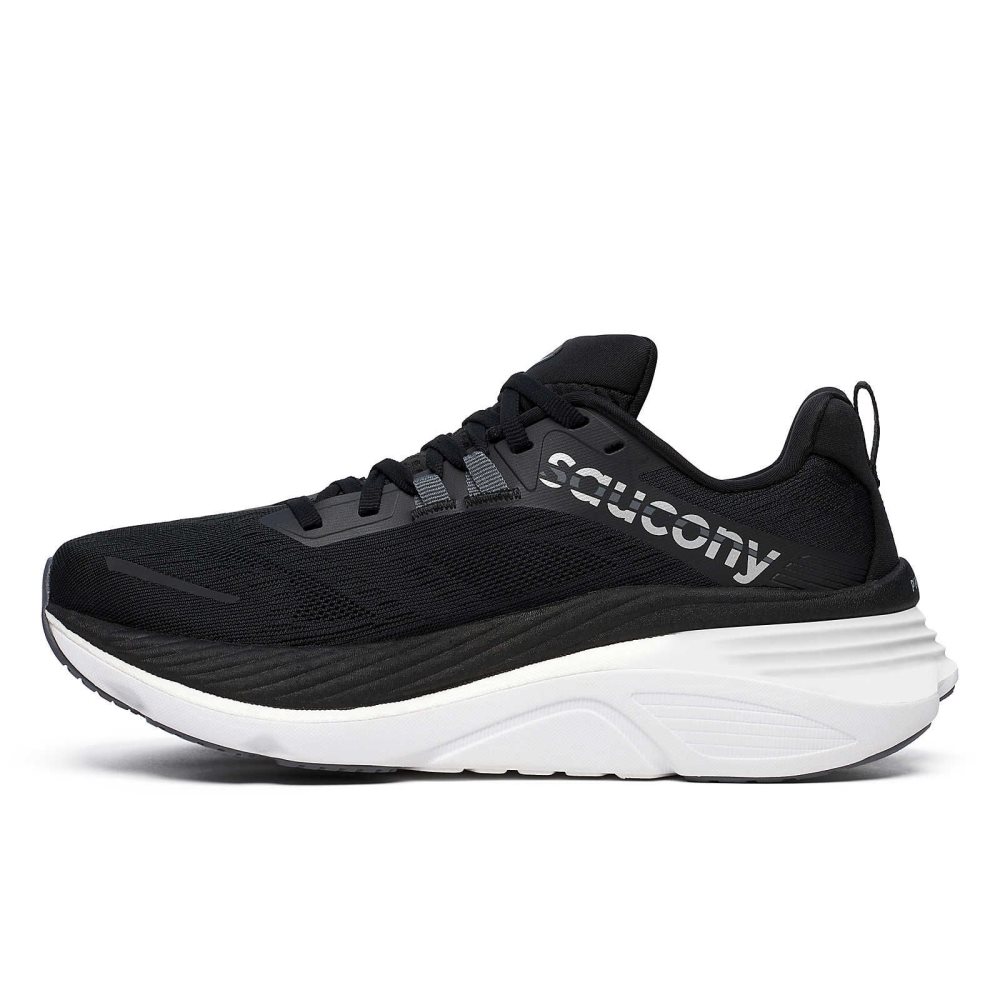 Saucony Hurricane 24 Wide Siyah Koyu Gri | UMIBOV503