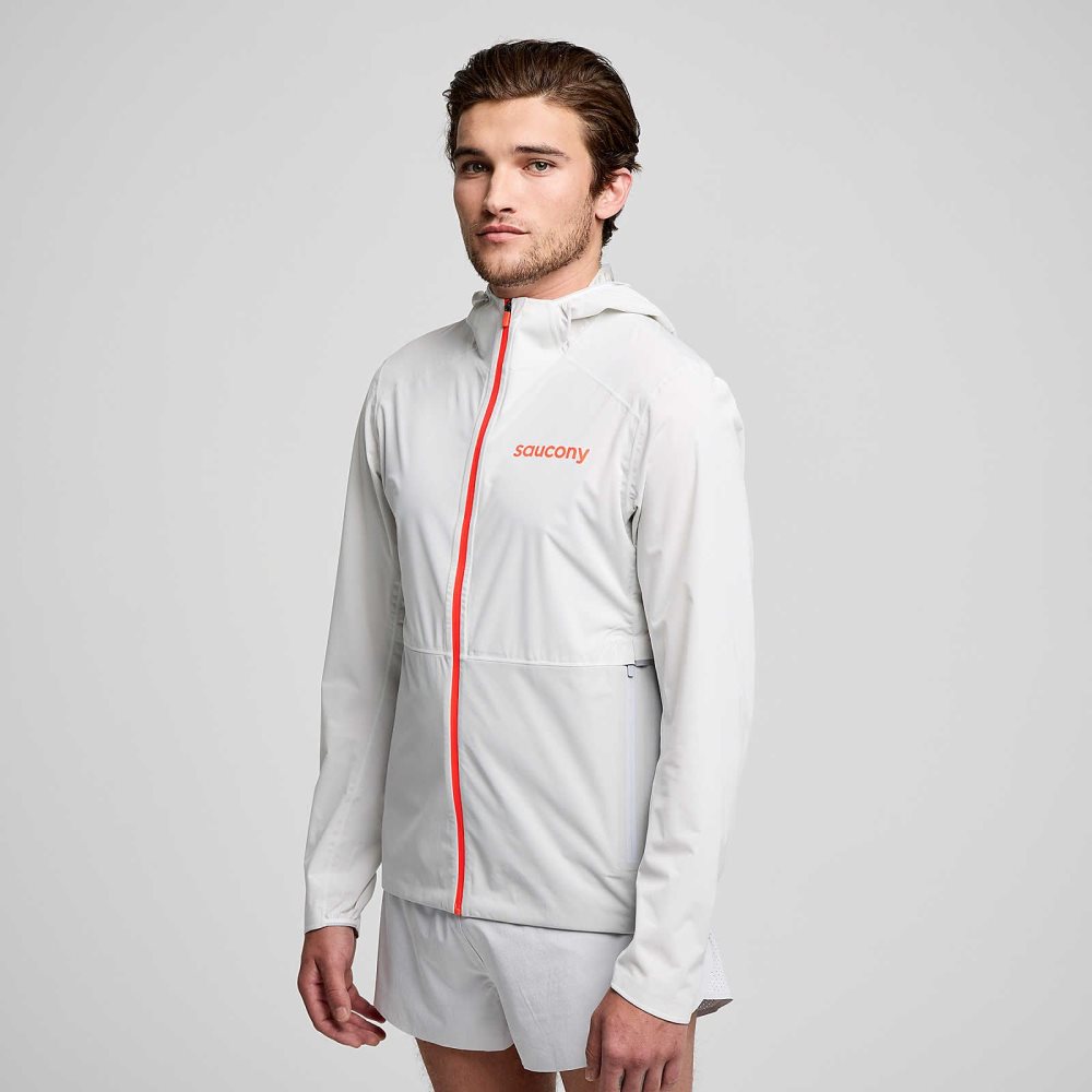 Saucony Hurricane Waterproof Jacket Cloud | OVHLAN941