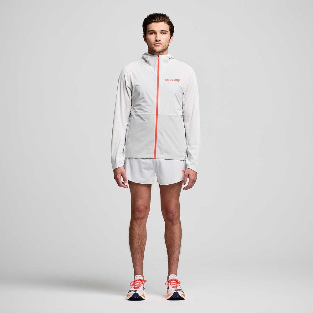 Saucony Hurricane Waterproof Jacket Cloud | OVHLAN941