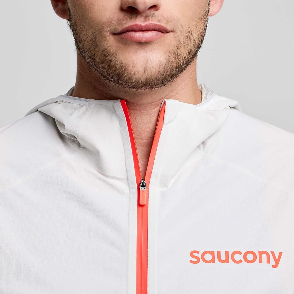 Saucony Hurricane Waterproof Jacket Cloud | OVHLAN941