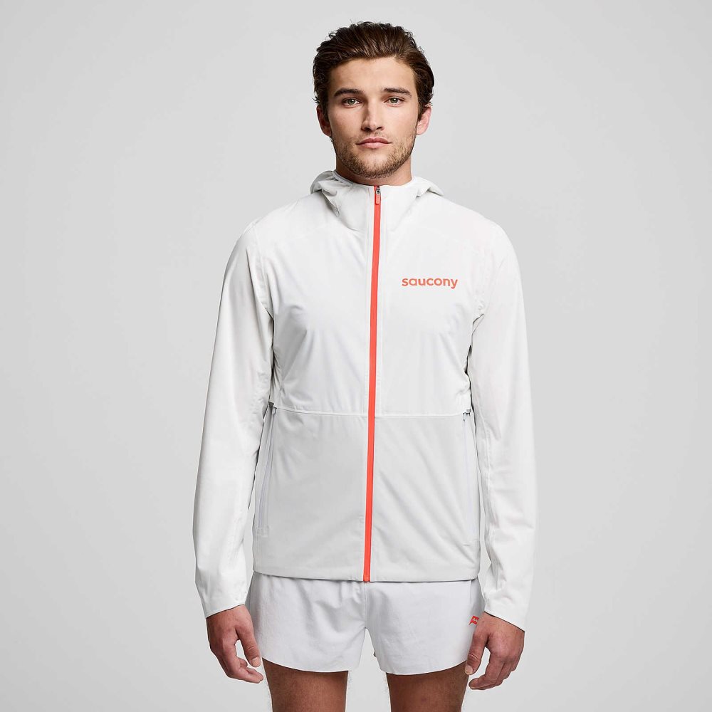 Saucony Hurricane Waterproof Jacket Cloud | OVHLAN941