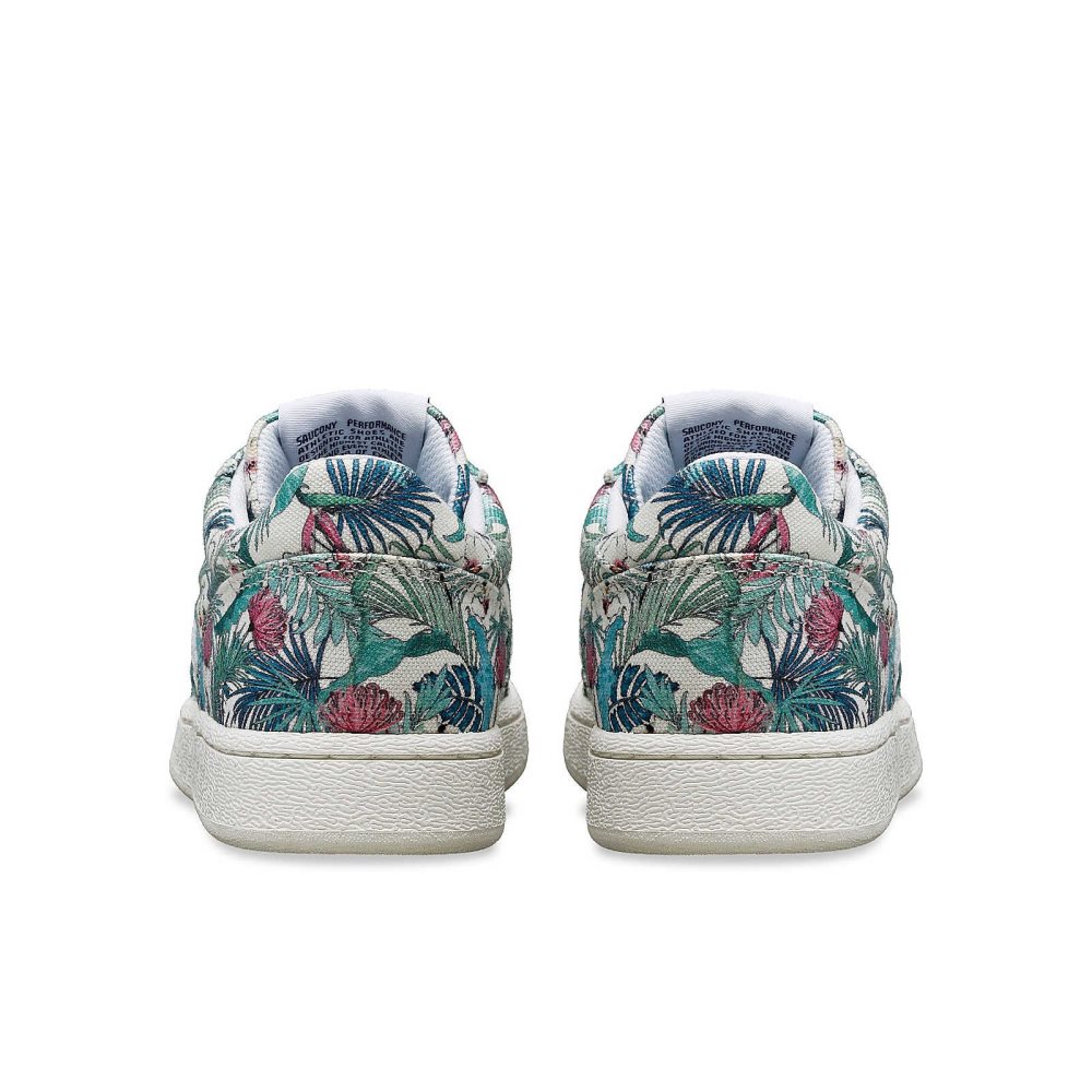 Saucony Jazz Court Floral Beyaz | AQCDKB046