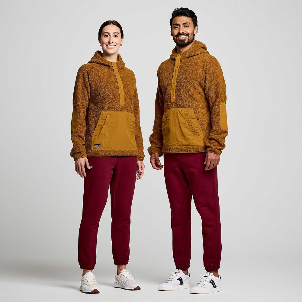 Saucony Recovery Sherpa Pullover Kahverengi | WAXUCP326