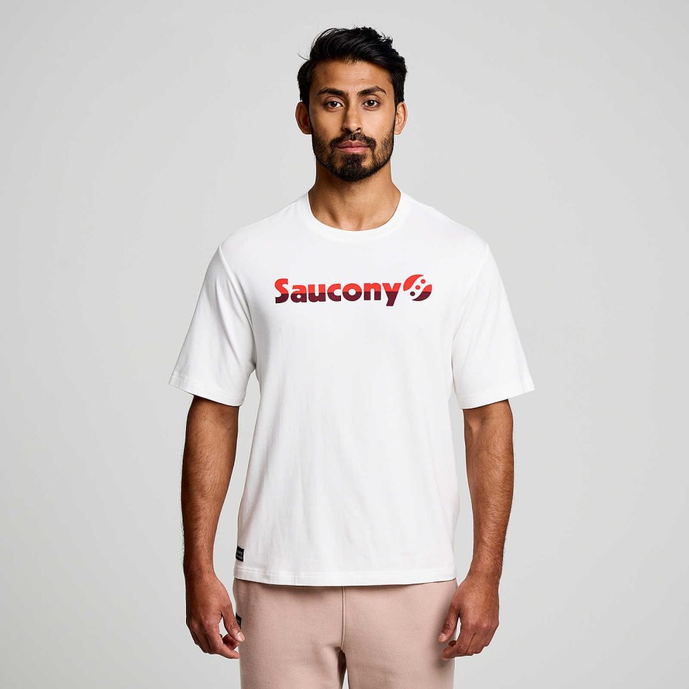 Saucony Recovery Short Sleeve Beyaz | AVSFPZ491