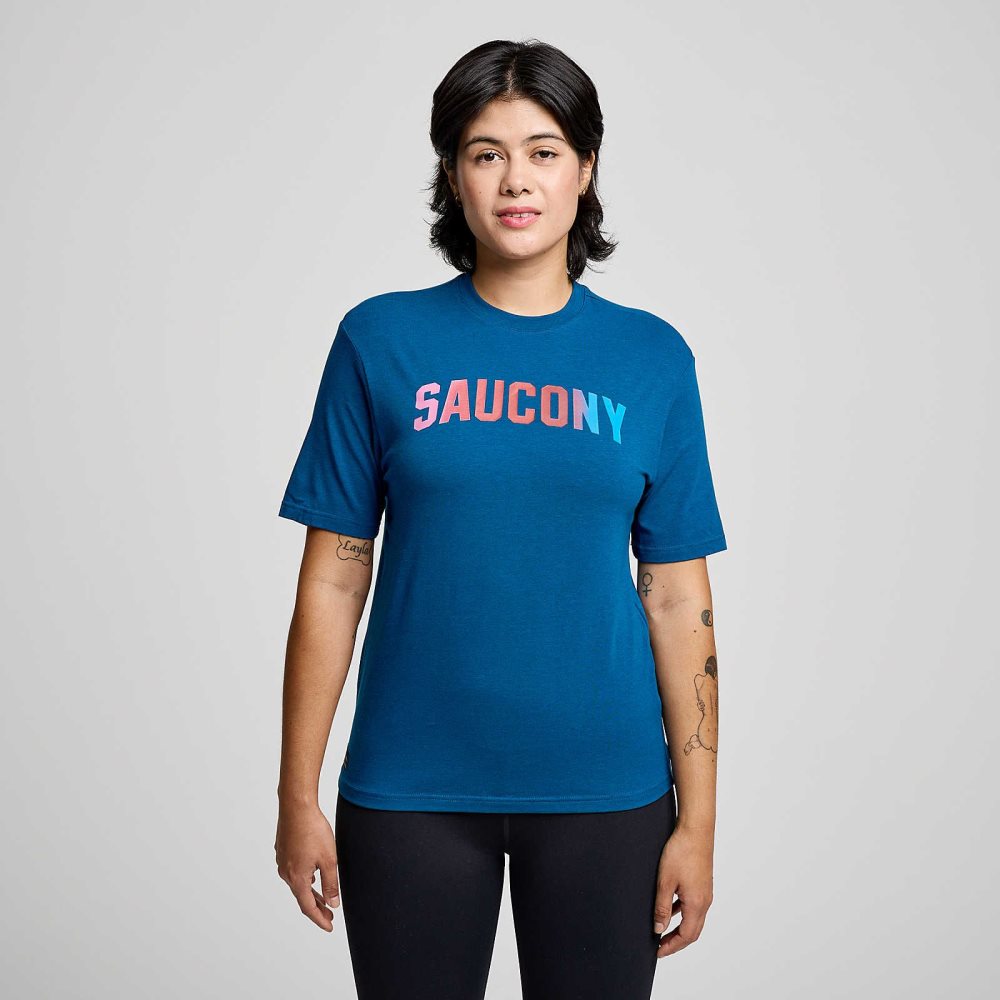 Saucony Recovery Short Sleeve Soothe Graphic | FXJYLA872