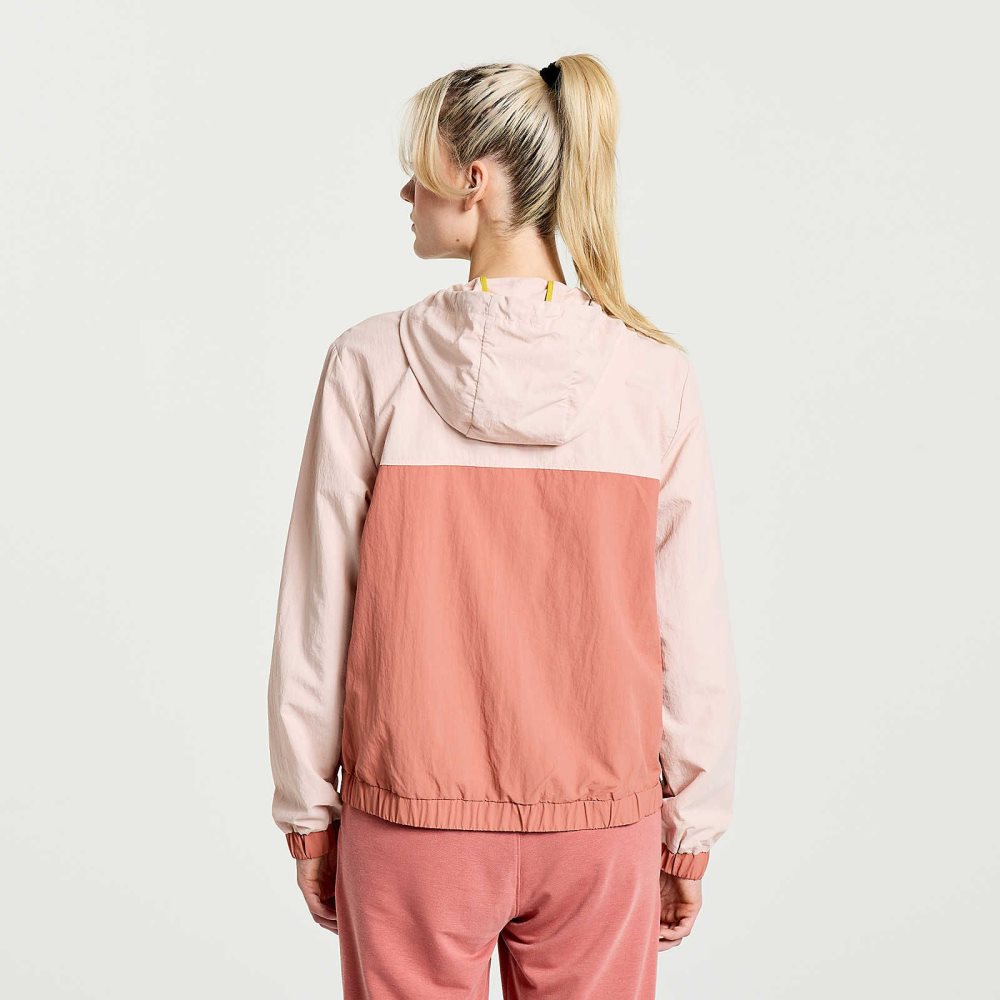 Saucony Rested Anorak Pembe | YDMAPV812