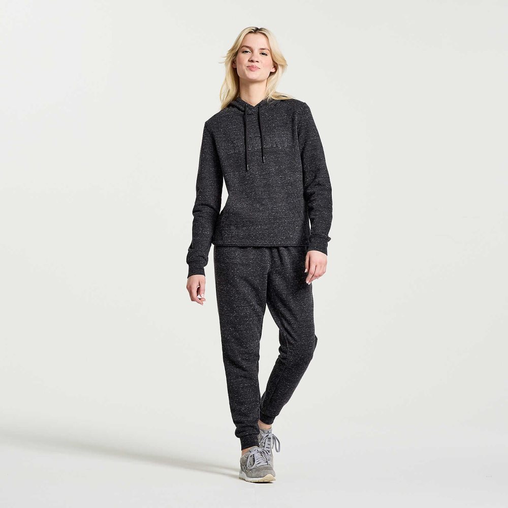 Saucony Rested Hoodie Siyah | LQHXSJ034