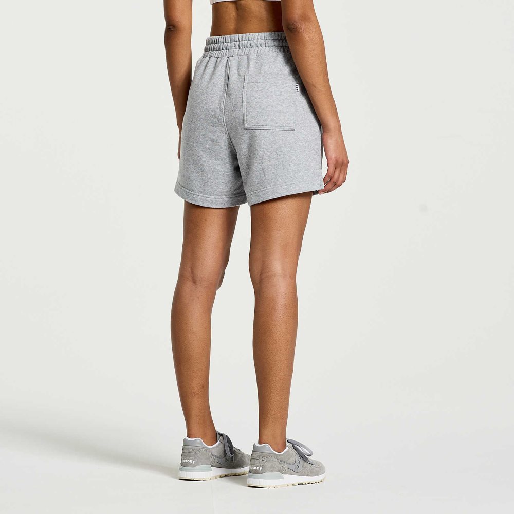 Saucony Rested Sweat Short Açık Gri | UWSOMA403