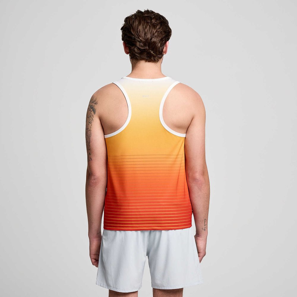 Saucony Stopwatch Graphic Singlet Baskılı | OGERZS076