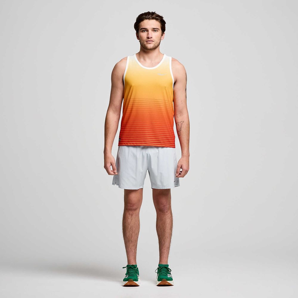 Saucony Stopwatch Graphic Singlet Baskılı | OGERZS076