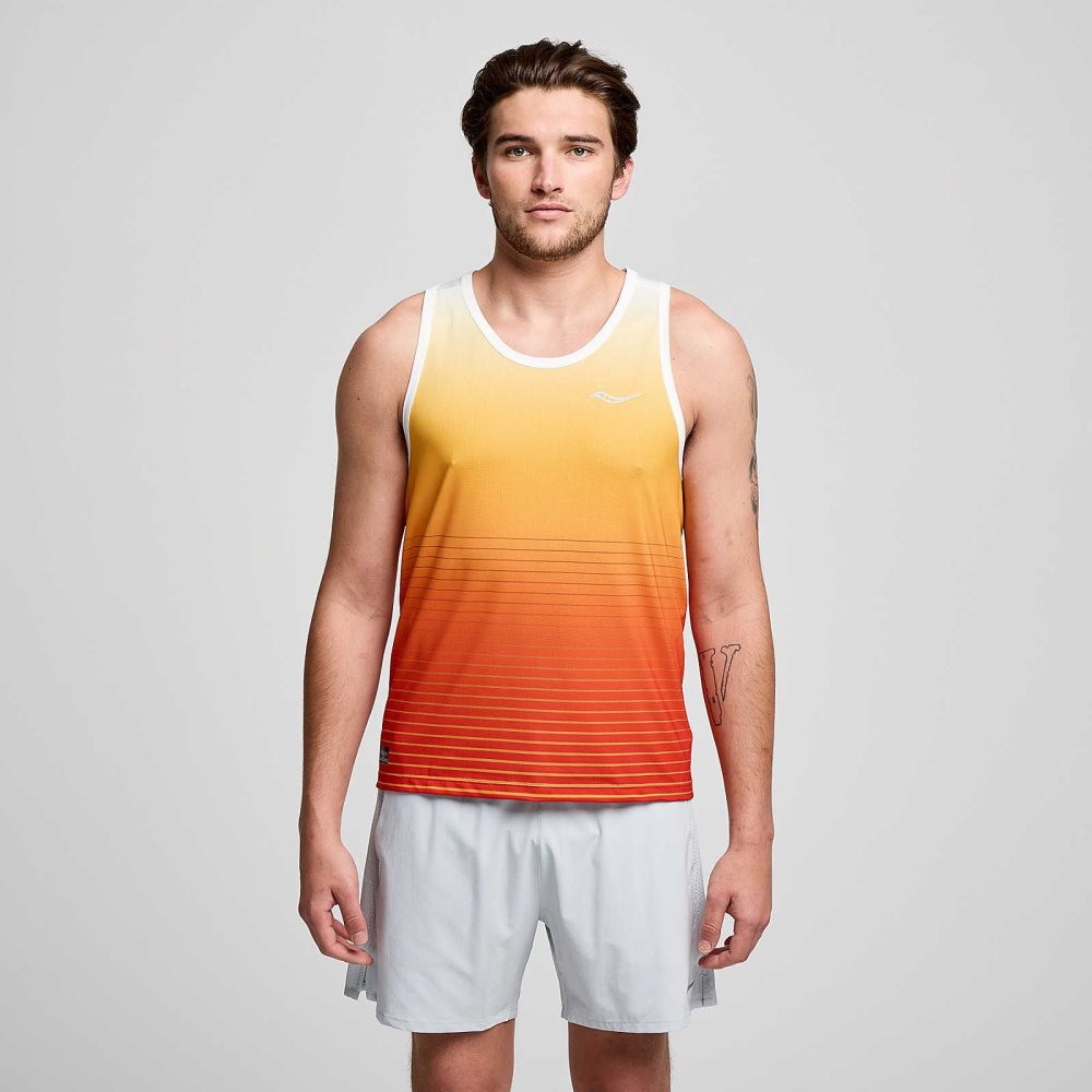 Saucony Stopwatch Graphic Singlet Baskılı | OGERZS076