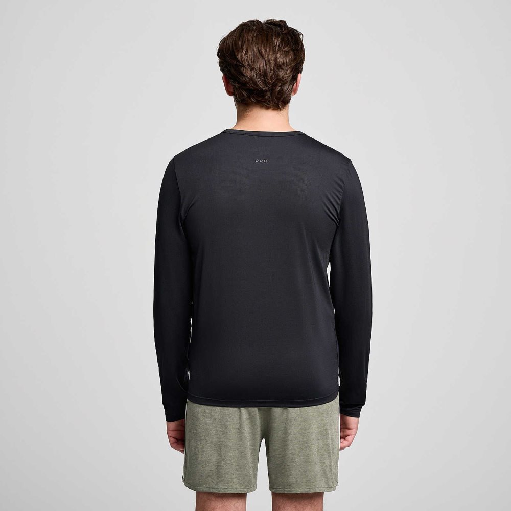 Saucony Stopwatch Long Sleeve Siyah | FNCMTQ265