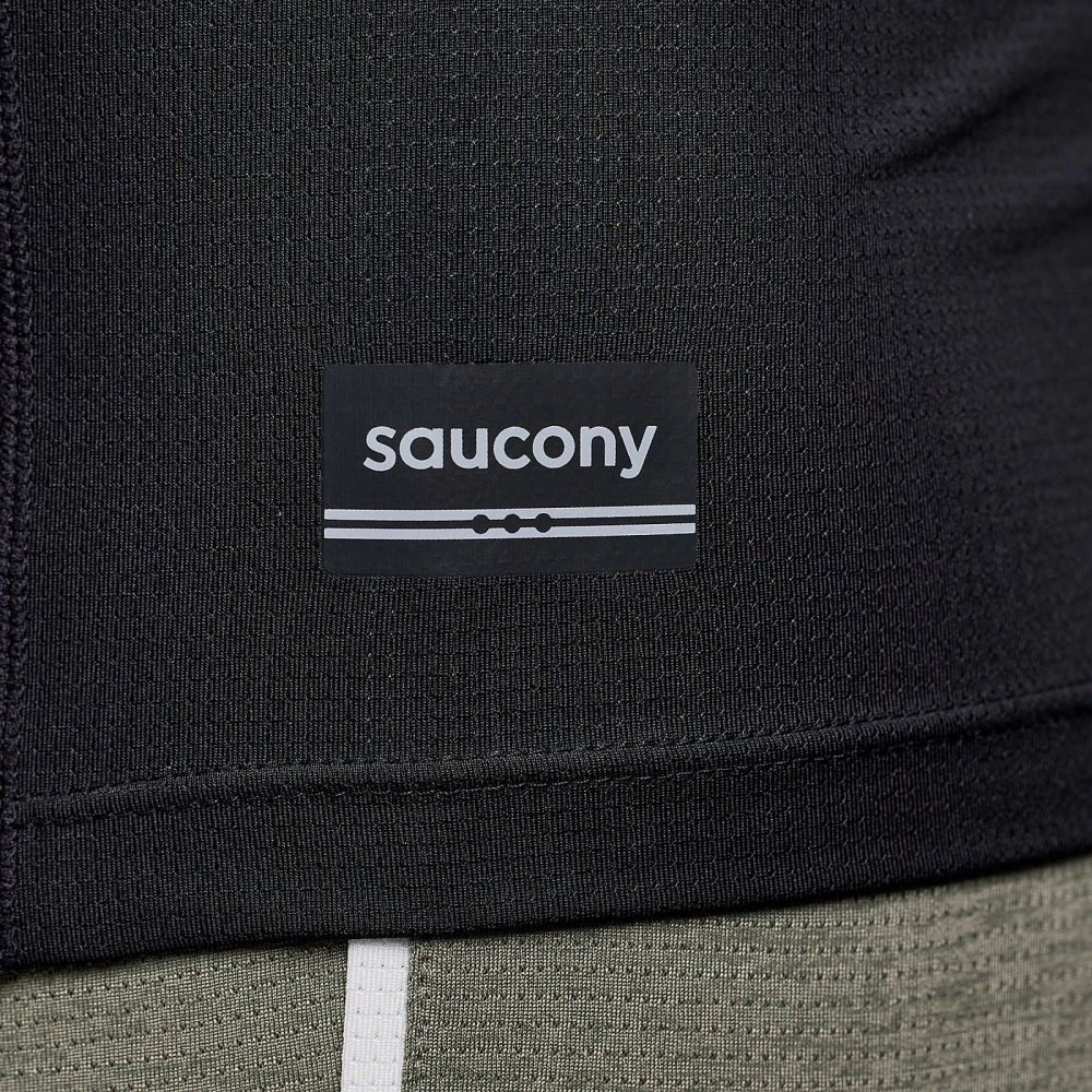 Saucony Stopwatch Long Sleeve Siyah | FNCMTQ265