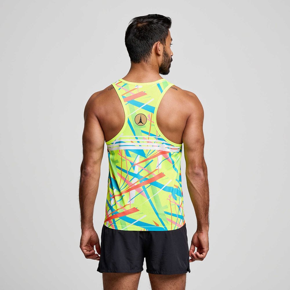 Saucony Tokyo Stopwatch Graphic Singlet Tokyo 2024 | FZUOKM179