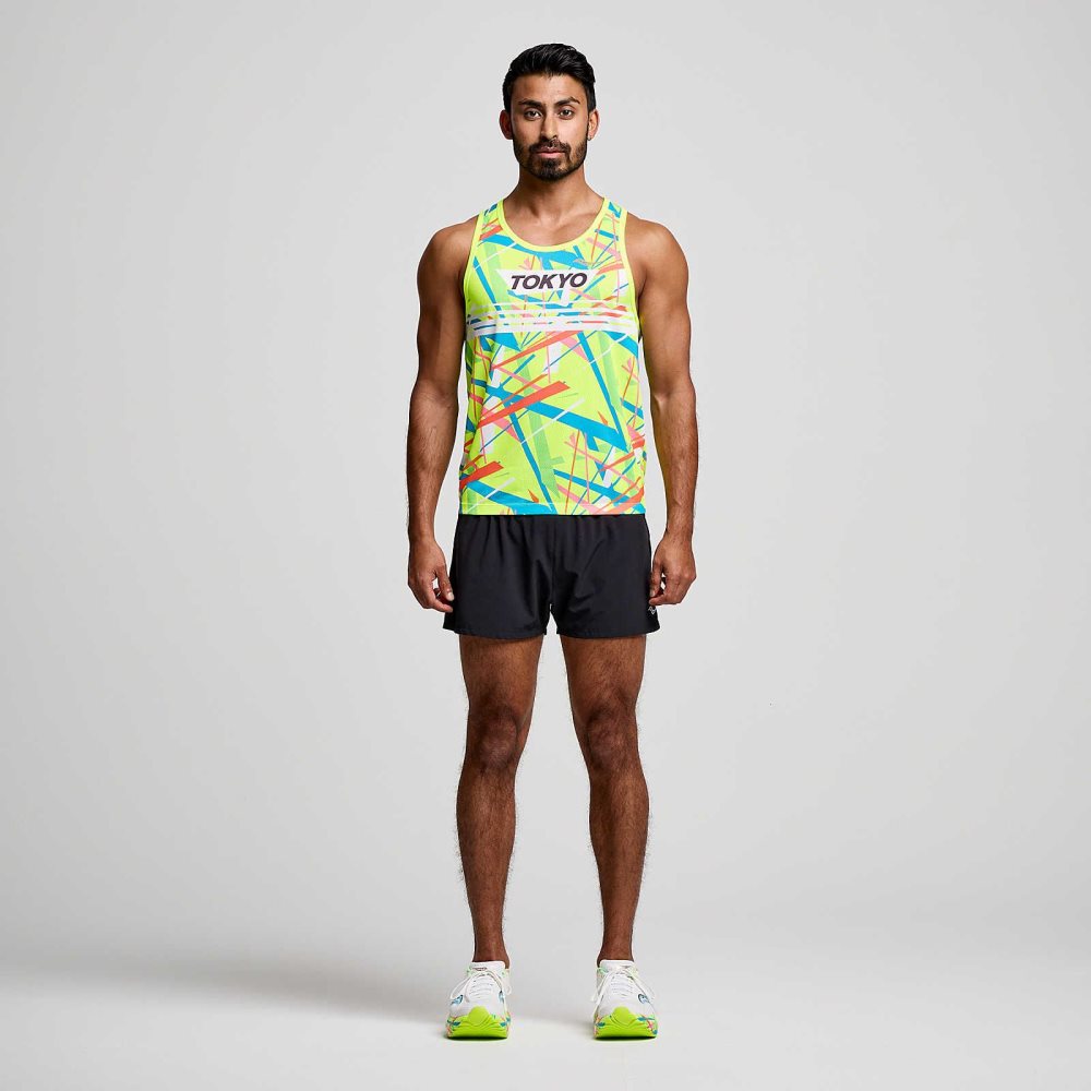 Saucony Tokyo Stopwatch Graphic Singlet Tokyo 2024 | FZUOKM179