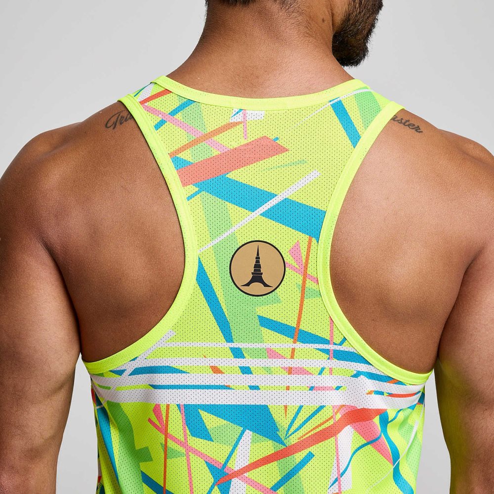 Saucony Tokyo Stopwatch Graphic Singlet Tokyo 2024 | FZUOKM179